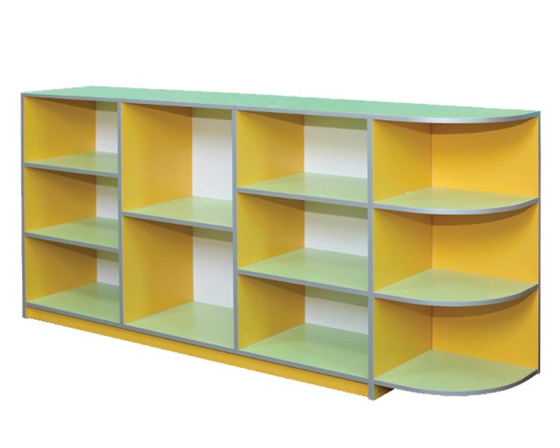 Стелаж відкритий з кутовим елементом, для зберігання дитячих речей та іграшок, АЛМАНТ, 1860х350х900 мм.